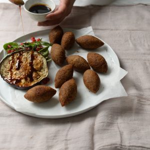 Stuffed Kibbeh Bites w Pomegranate Molasses